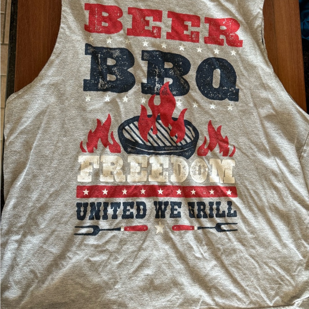 Beer BBQ Freedom Tank Top